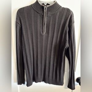 Michael Brandon Brown Zip Up Sweater